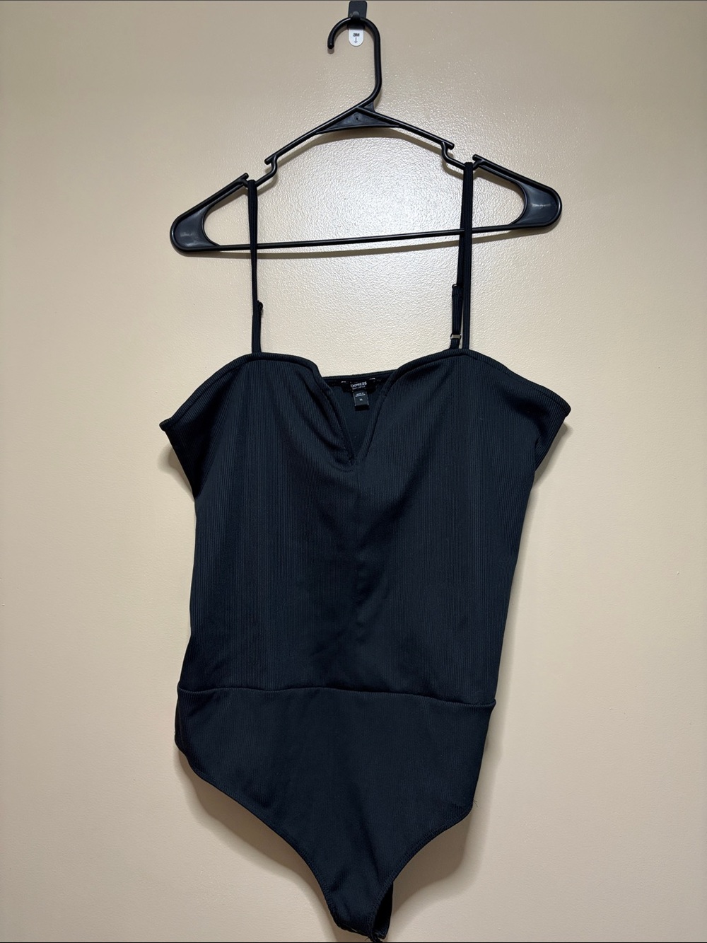 Express Black Strappy V-Neck Bodysuit